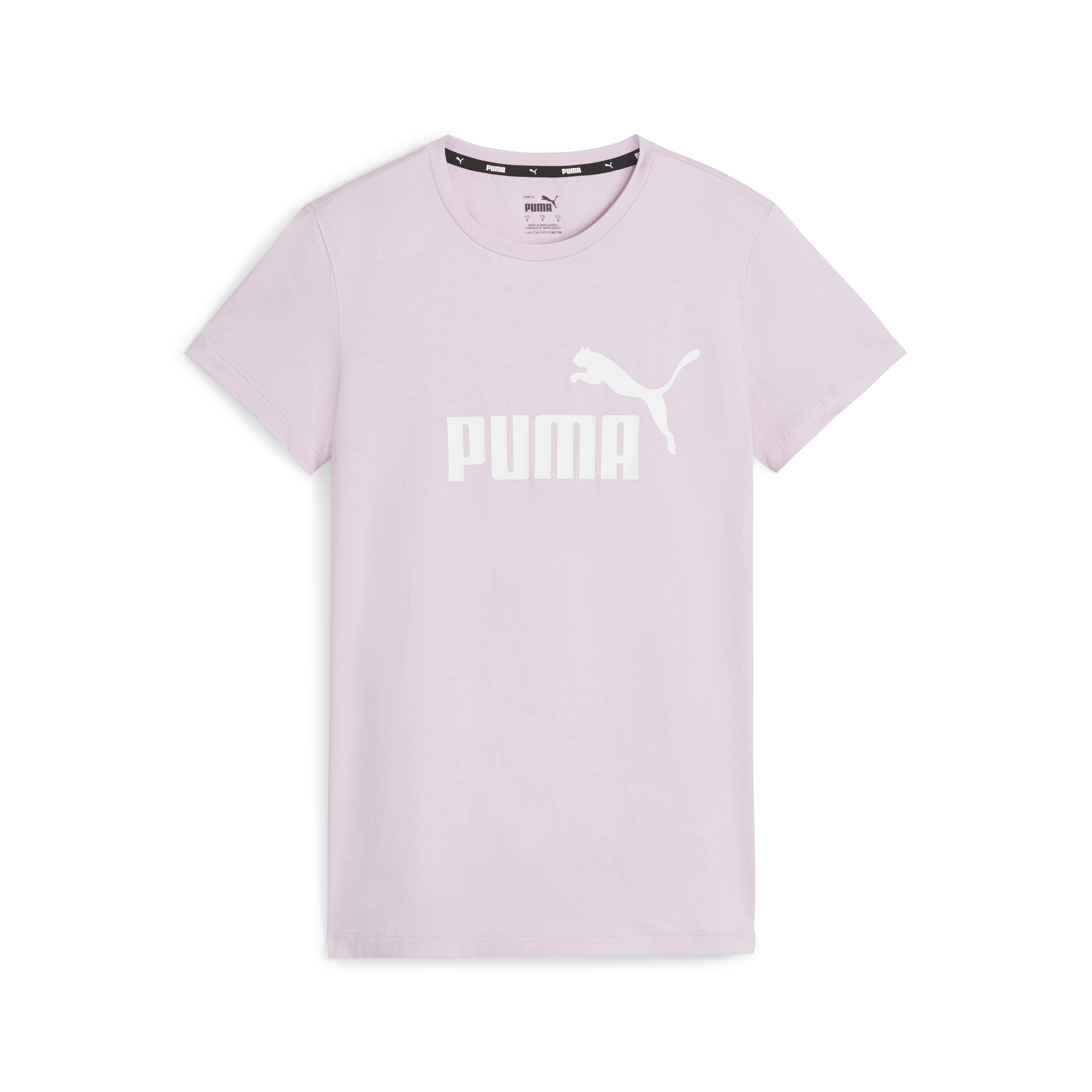 T-shirt rosa da donna con logo bianco Puma Essentials, Abbigliamento Sport, SKU a712000230, Immagine 0